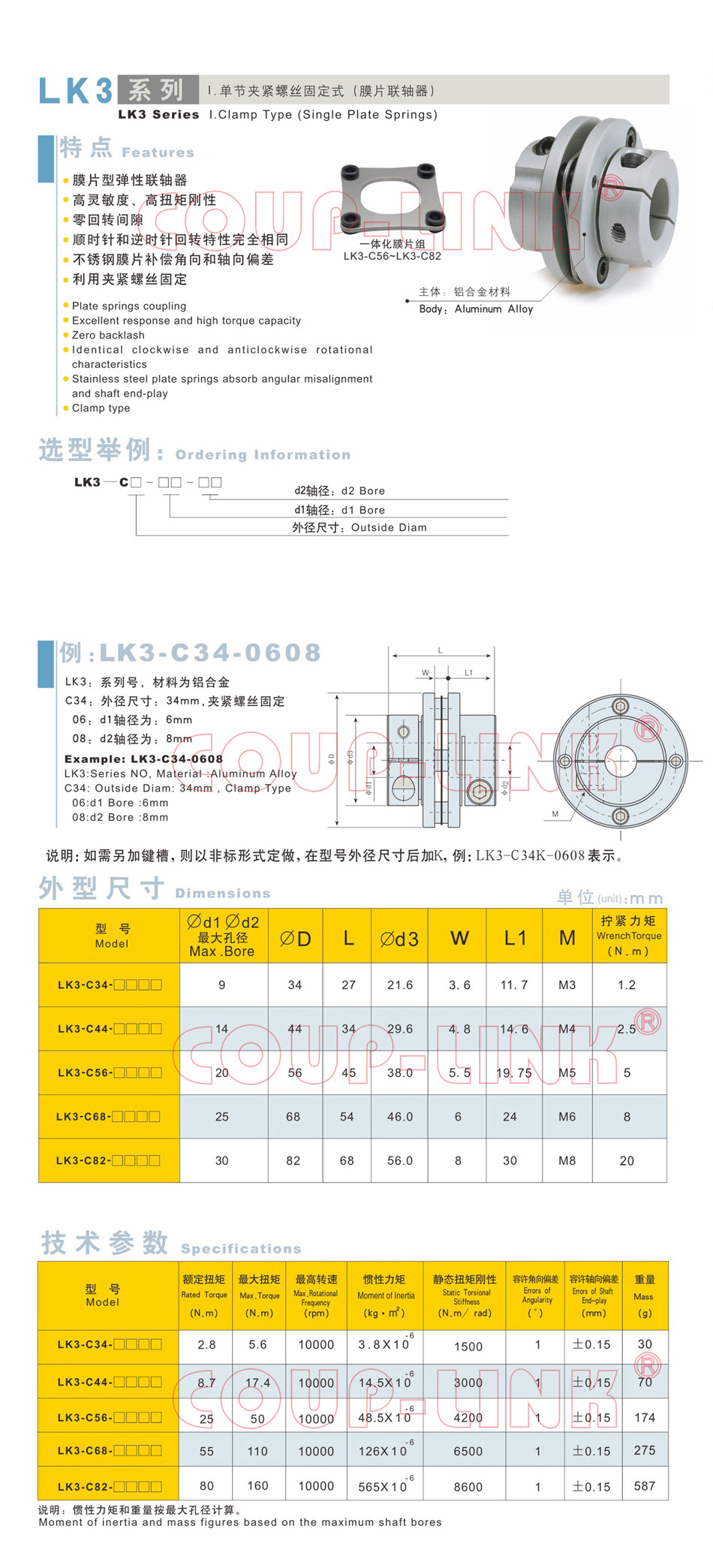 I.单节夹紧螺丝固定式